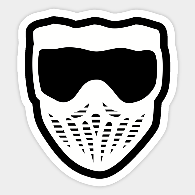 Paintball mask Paintball Sticker TeePublic